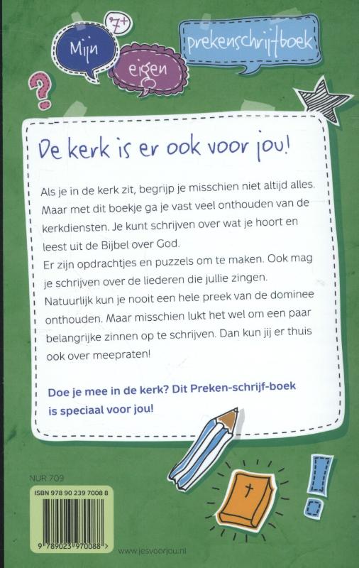 Mijn eigen prekenschrijfboek achterkant