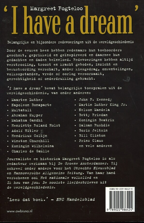 I have a dream achterkant