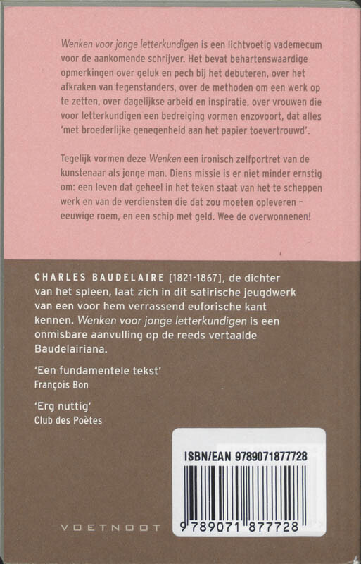Wenken voor jonge letterkundigen / Perlouses / 5 achterkant