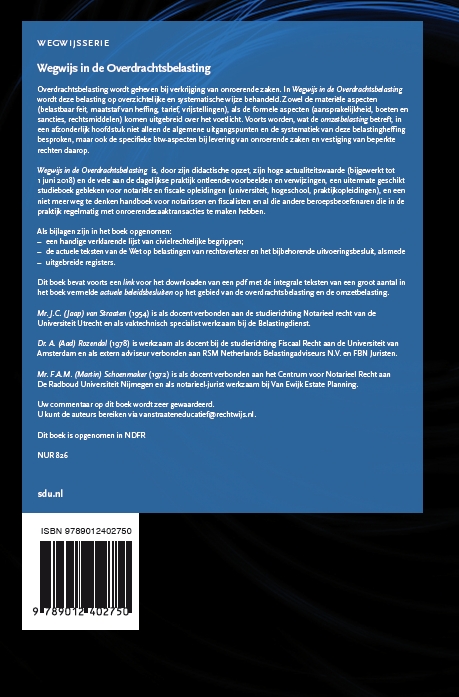 Wegwijs in de Overdrachtsbelasting / 2018 / Wegwijsserie achterkant