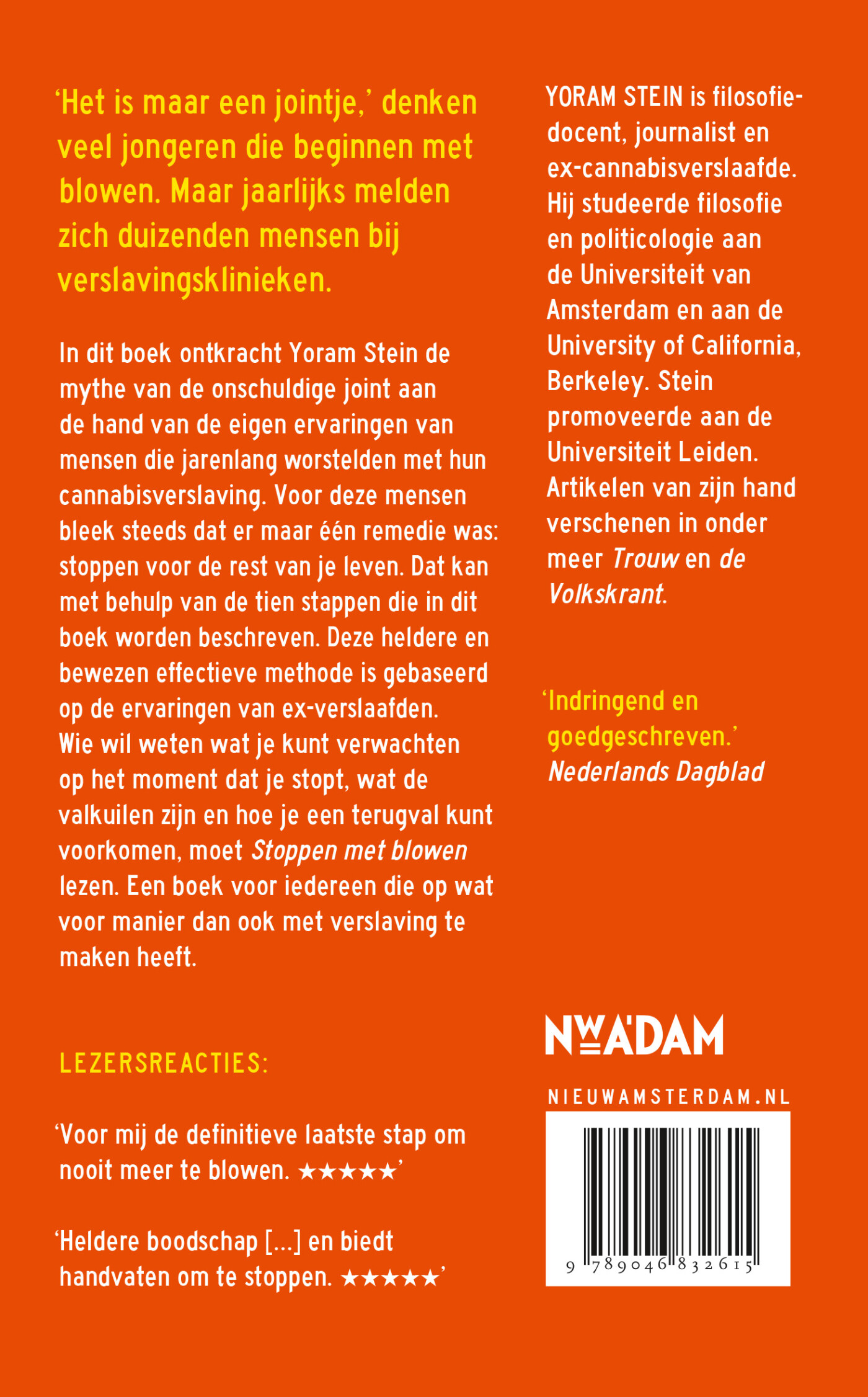 Stoppen met blowen achterkant