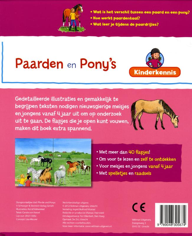 Kinderkennis - Paarden en pony's / Kinderkennis achterkant
