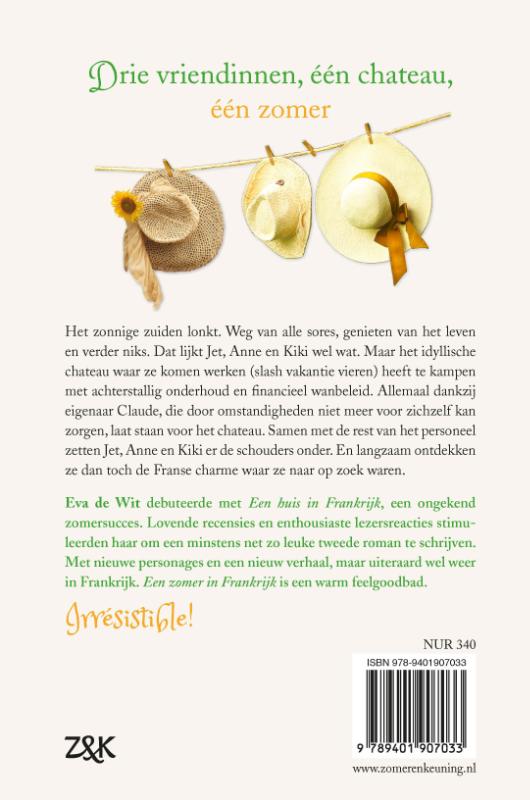 Een zomer in Frankrijk, Book & Service editie achterkant