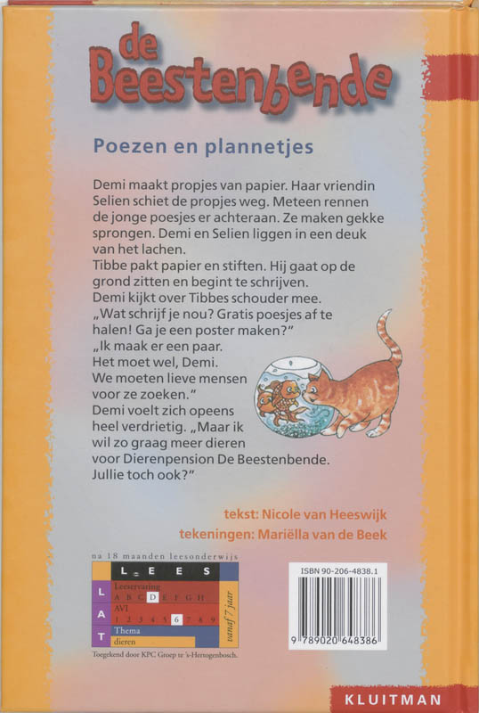 De Beestenbende / Poezen en plannetjes / Klavertje drie-serie achterkant