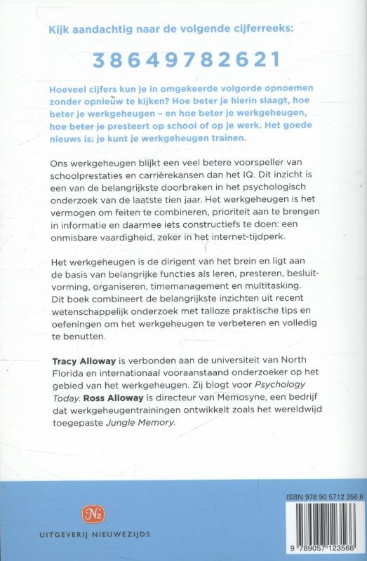 De winst van het werkgeheugen achterkant