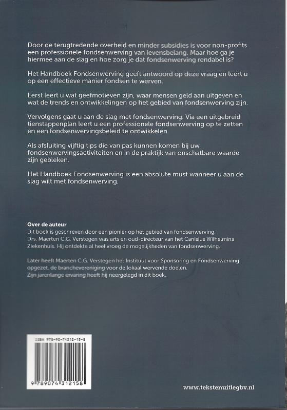 Handboek fondsenwerving achterkant