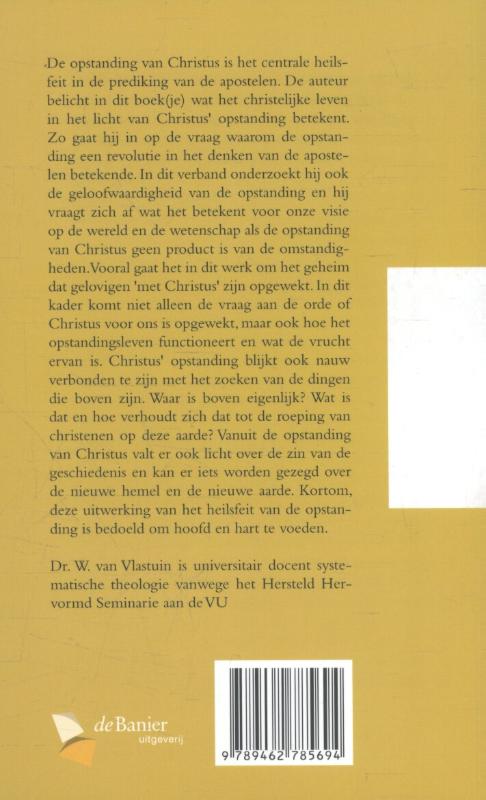Met Christus opgewekt achterkant