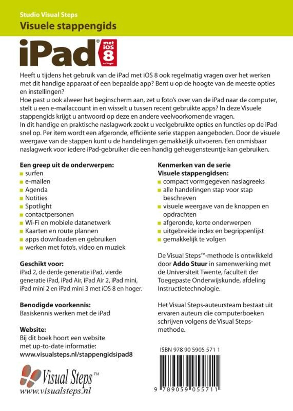 Visuele stappengids iPad met iOS 8 achterkant