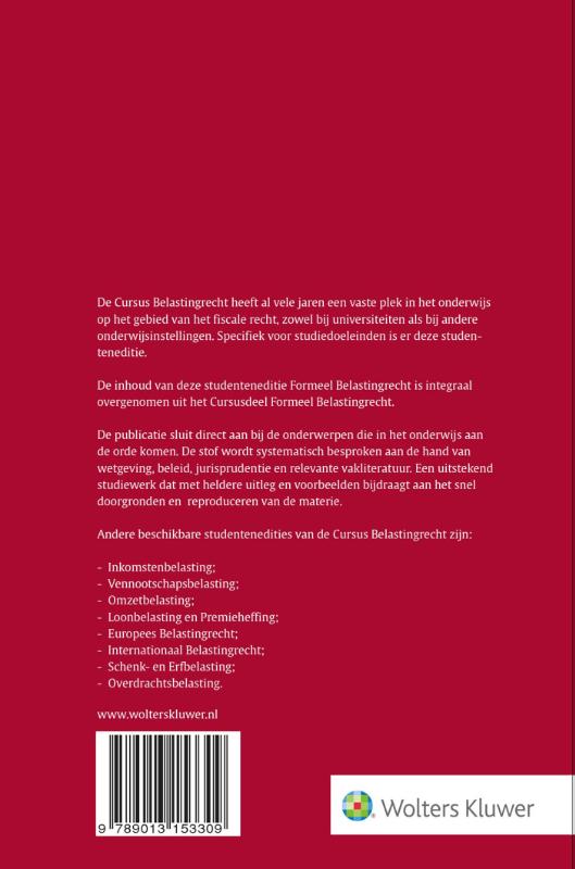 Cursus Belastingrecht 2019-2020 achterkant