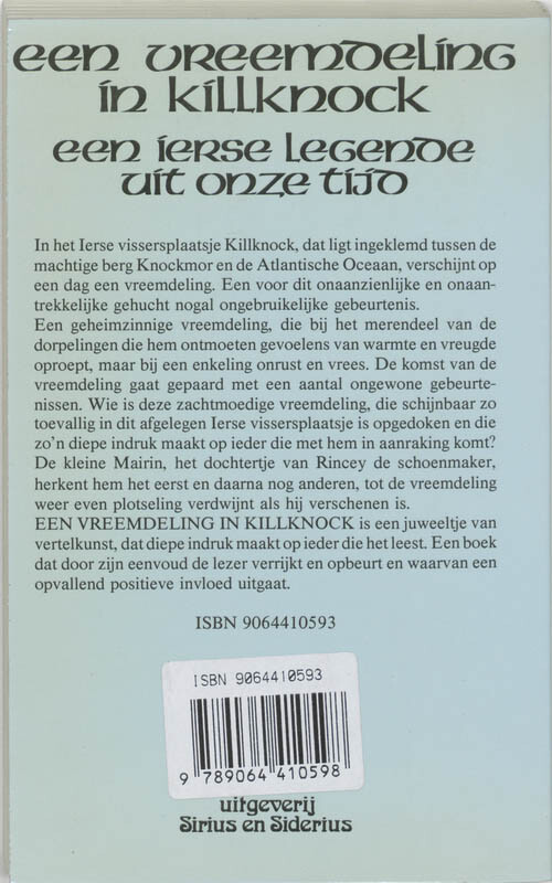 Een vreemdeling in Killknock achterkant