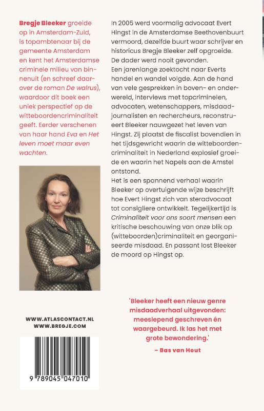 Criminaliteit voor ons soort mensen achterkant