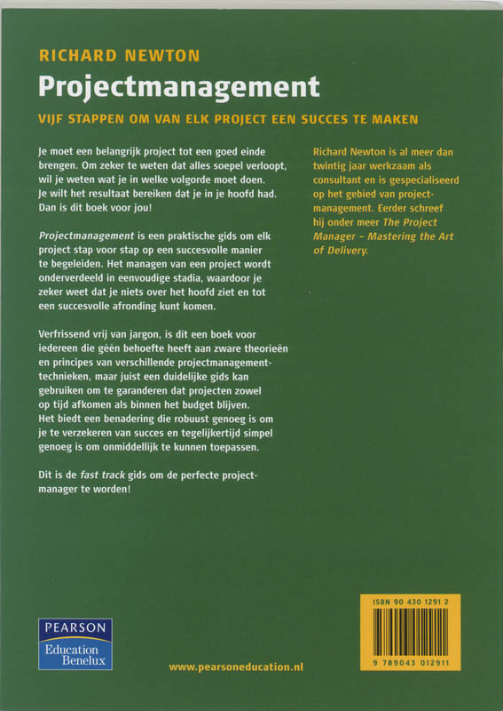 Projectmanagement achterkant