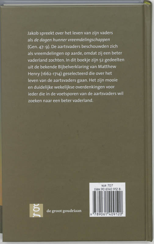 Dagen van vreemdelingschap achterkant