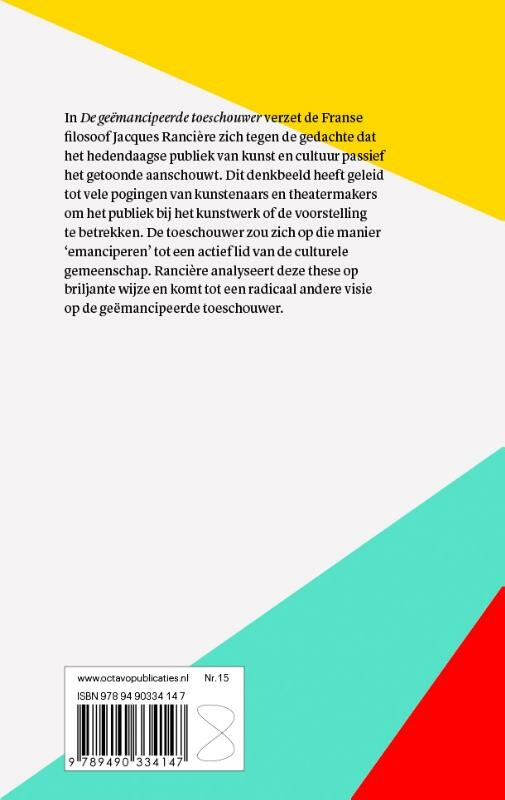 De geëmancipeerde toeschouwer / Octavo publicaties / 15 achterkant