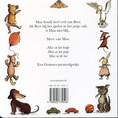 Max en de beer / Gottmer-prentenboek achterkant