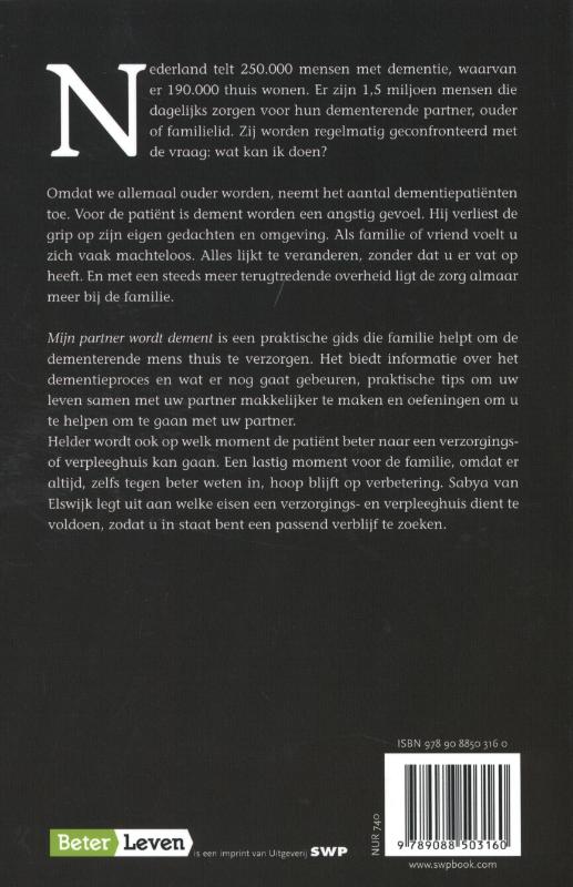 Mijn partner wordt dement Mijn partner wordt dement achterkant