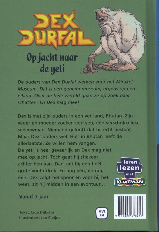 Dex Durfal 2 / Op jacht naar de yeti / Leren lezen met Kluitman achterkant