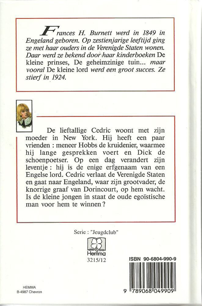 De kleine lord / Jeugdclub / 3215-12 achterkant