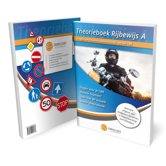 Motor Theorieboek 2025 - Rijbewijs A - CBR Motor Theorie Leren - Zorgeloos Studeren