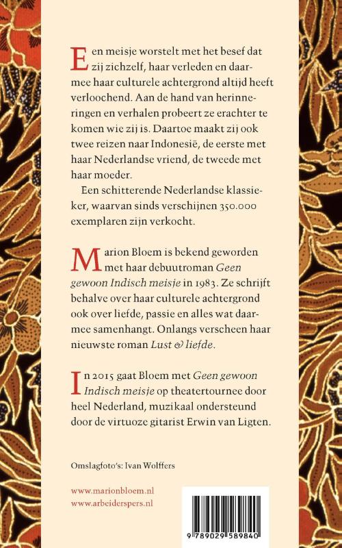 Geen gewoon Indisch meisje achterkant