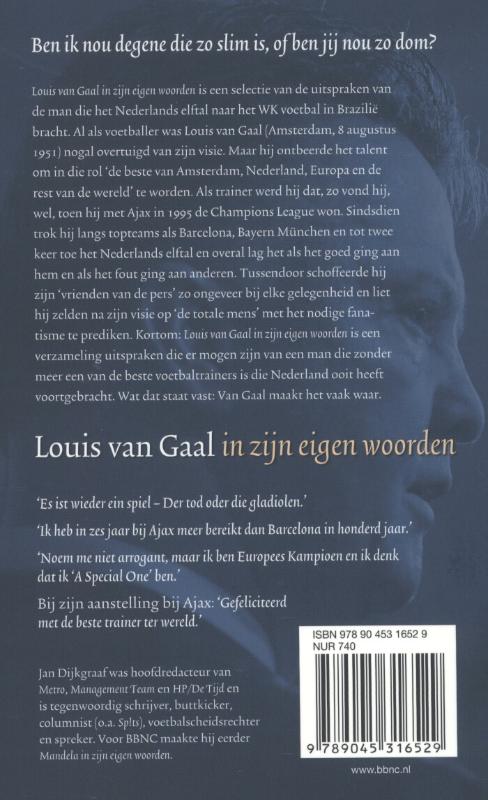 Louis van Gaal in zijn eigen woorden achterkant