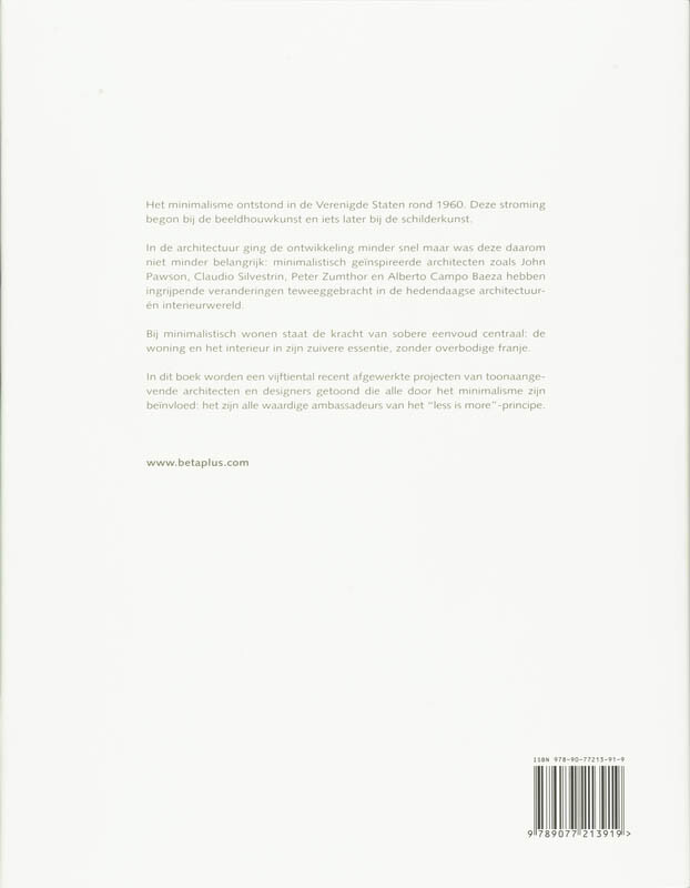 Minimalistisch wonen achterkant