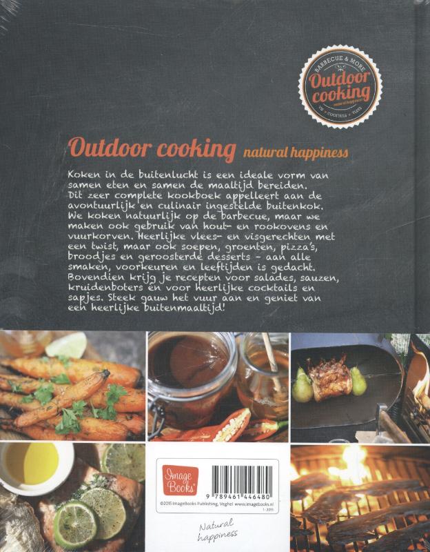 Outdoor cooking kookboek achterkant