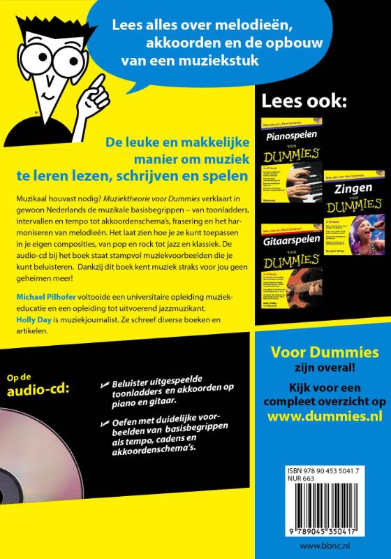 Muziektheorie voor dummies / Voor Dummies achterkant