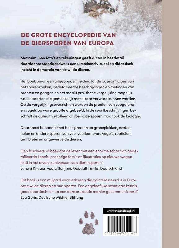 Diersporen van Europa / Noordboek Natuur achterkant