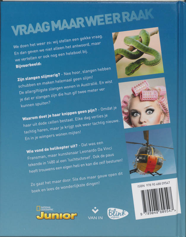 Vraag maar raak / National Geographic junior achterkant