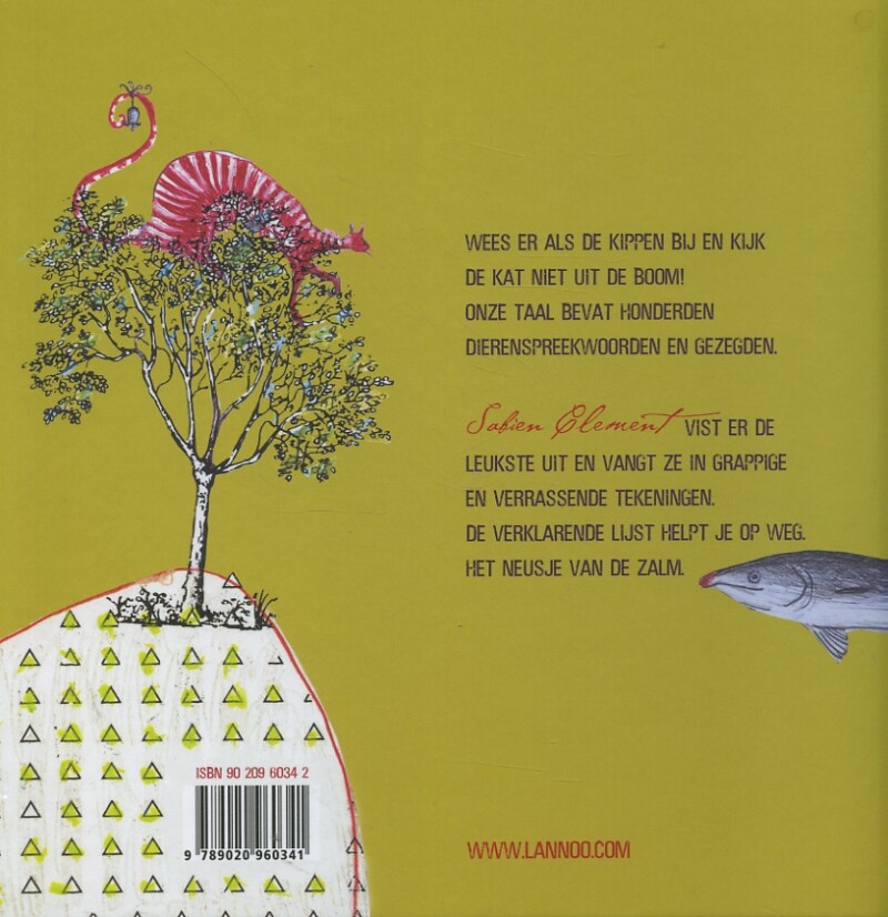 De aap komt uit de mouw achterkant