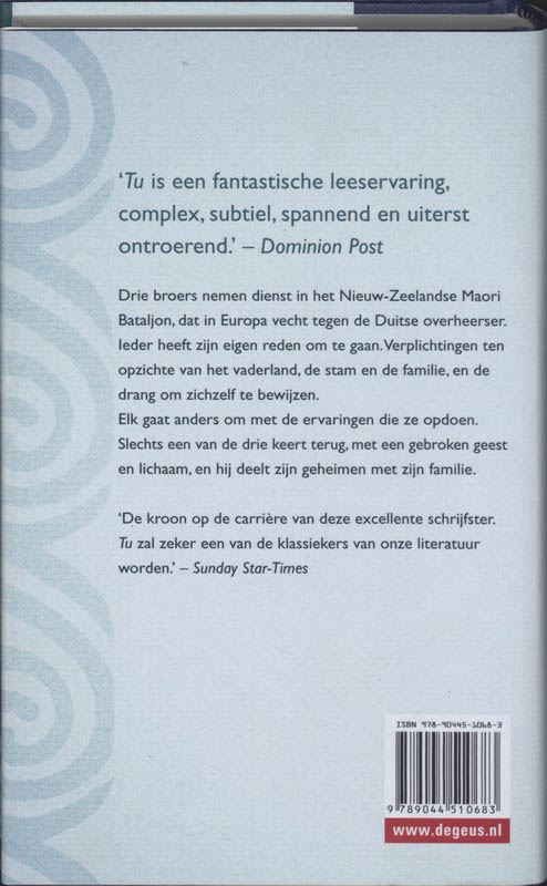 TU, een roman achterkant