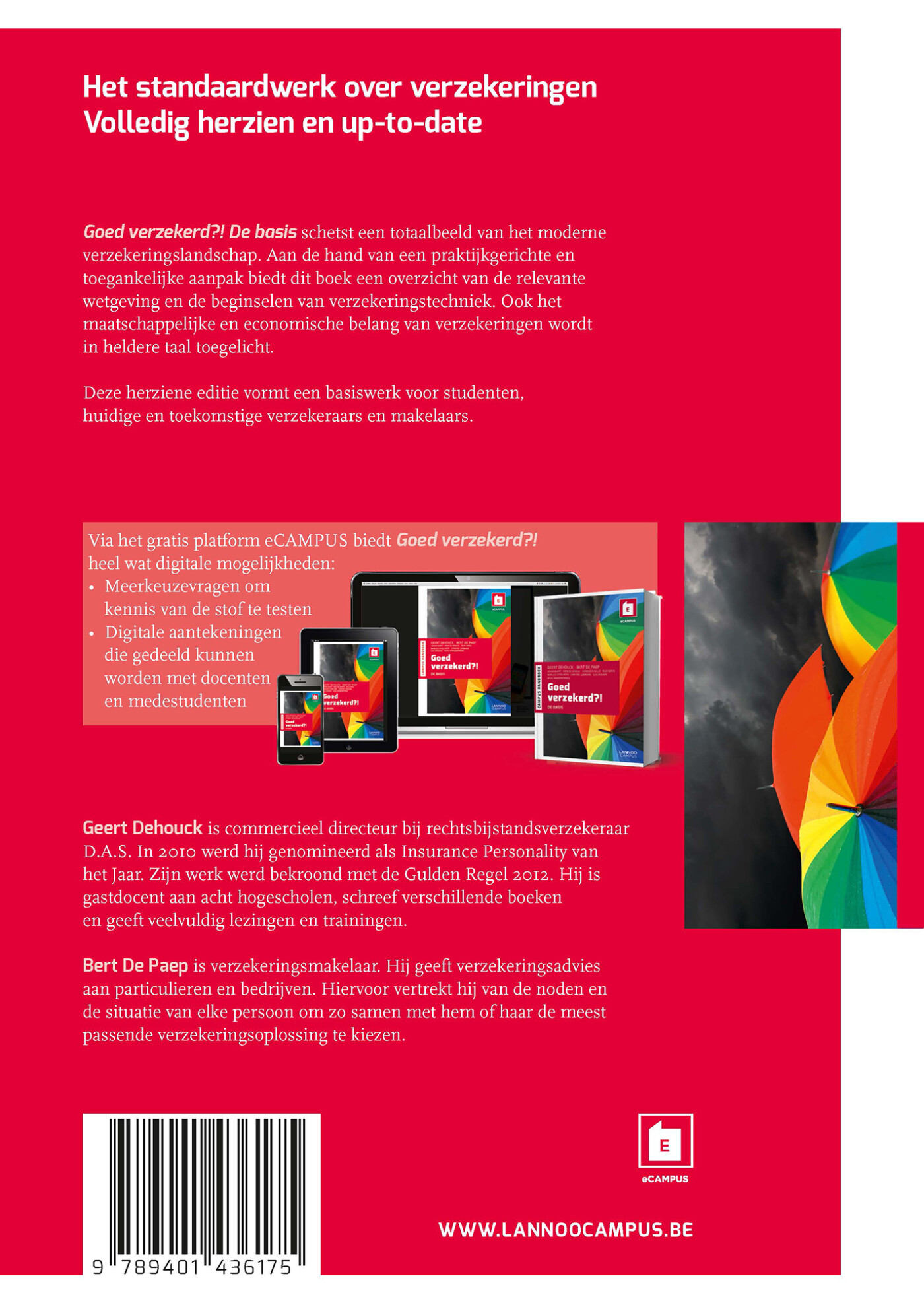 Goed verzekerd?! / Campus handboek achterkant