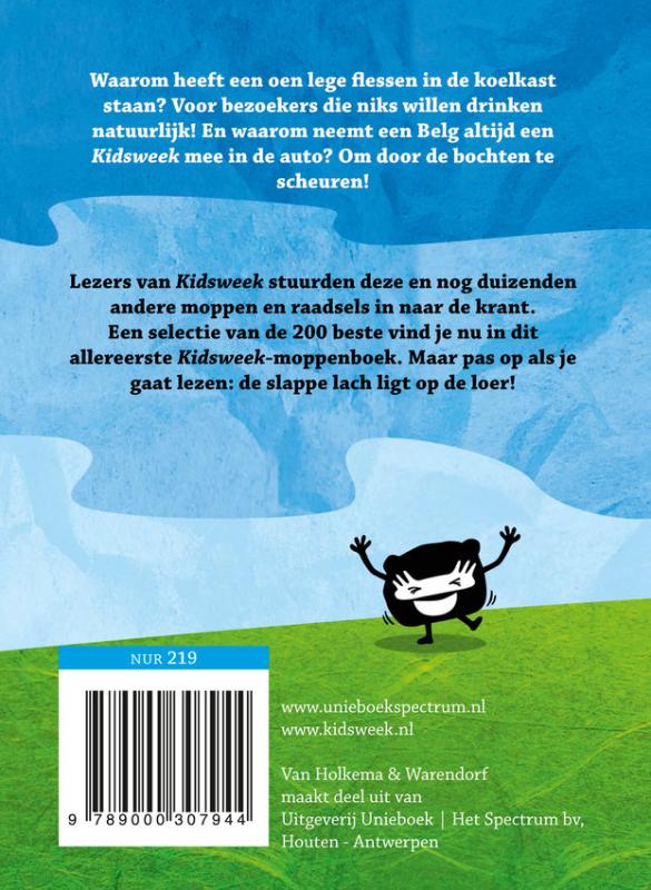 Kidsweek moppenboek / Kidsweek achterkant