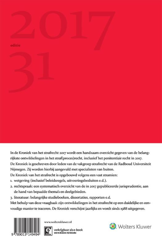 Kroniek van het strafrecht 2017 achterkant