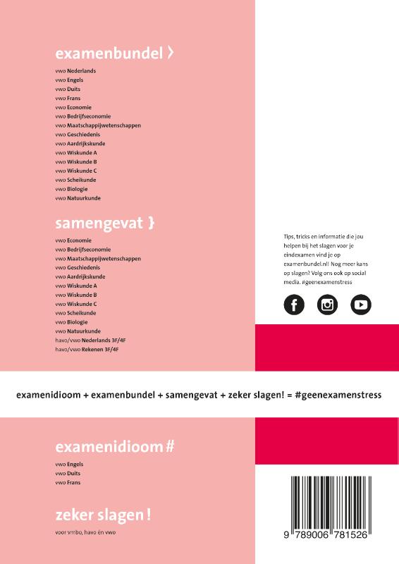 Examenbundel vwo Economie 2020/2021 achterkant