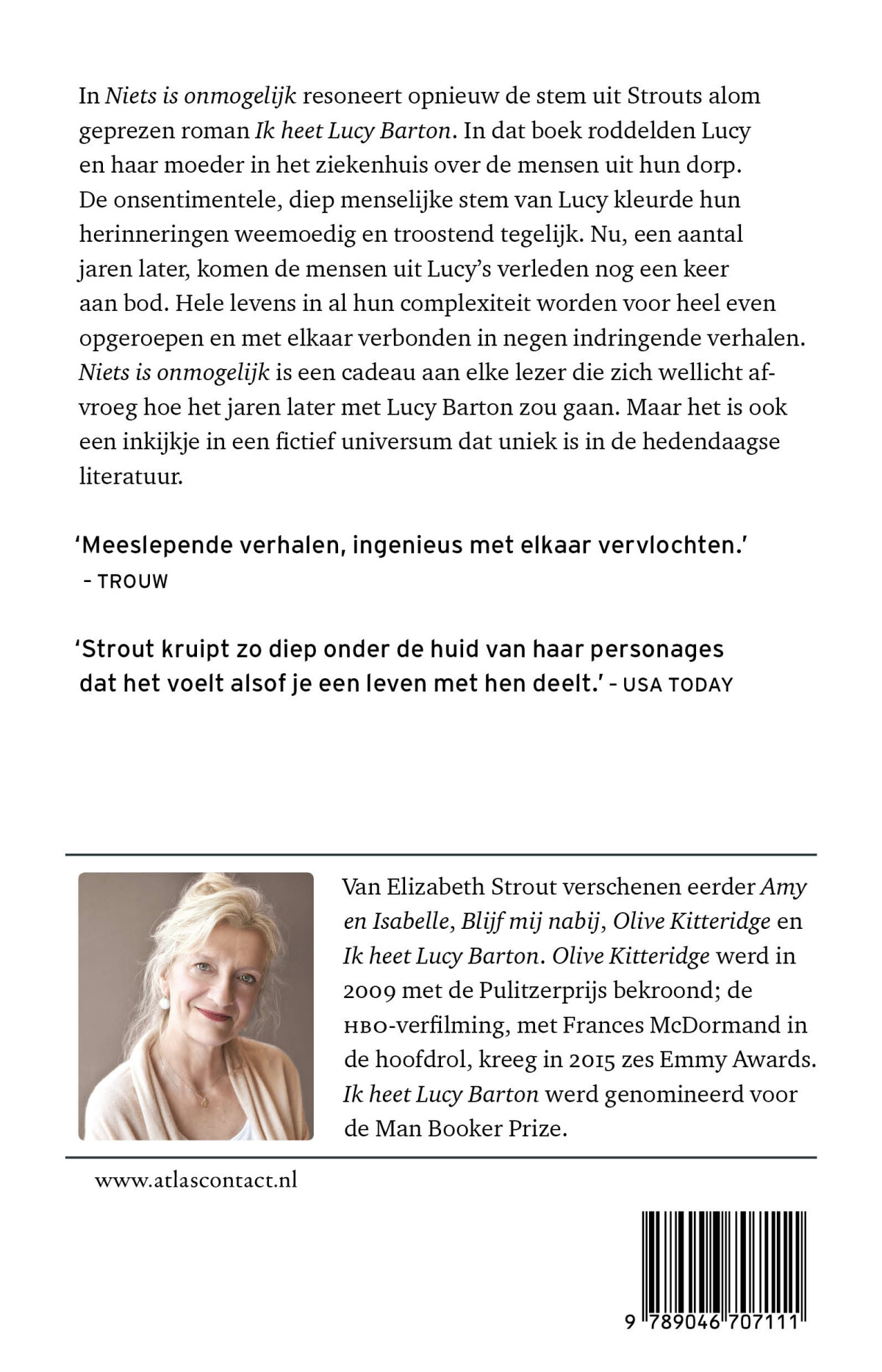 Niets is onmogelijk / Lucy Barton / 2 achterkant