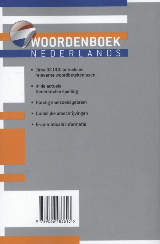 Woordenboek Nederlands achterkant