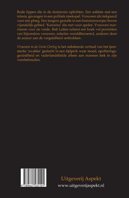 Vrouwen in de Grote Oorlog achterkant