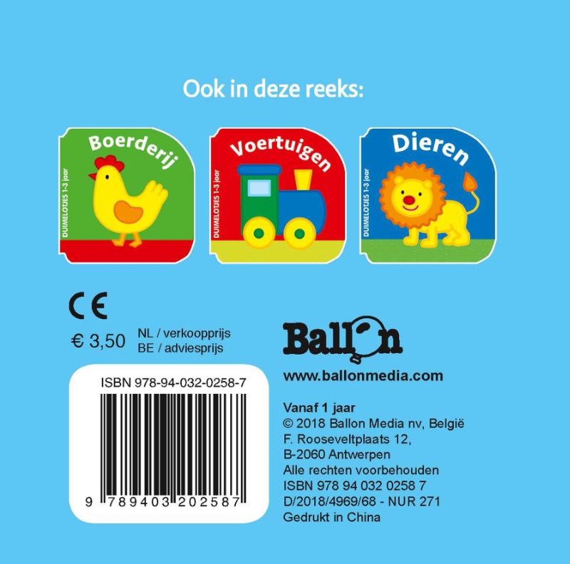 Boek - Kartonboekje - Woordjes - 1+ achterkant