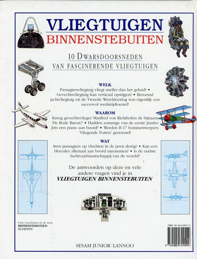 Vliegtuigen binnestebuiten / Binnestebuiten achterkant
