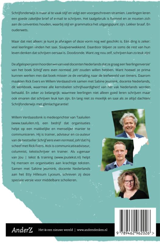Gewoon schrijven, joh! achterkant