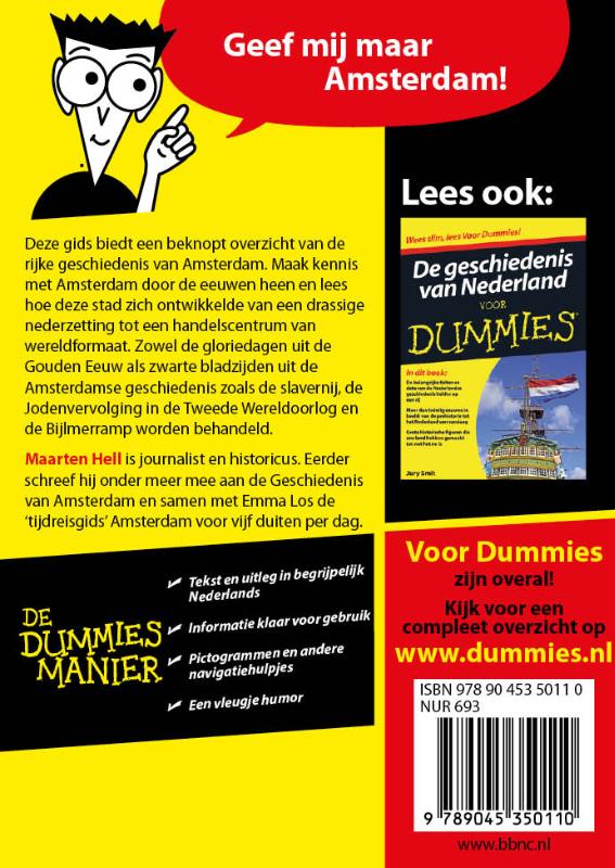 Voor Dummies  -   De kleine geschiedenis van Amsterdam voor Dummies achterkant