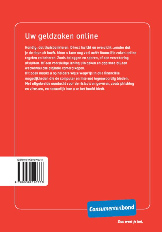 Online geldzaken achterkant