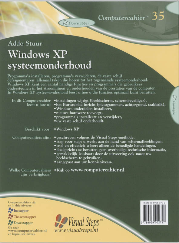 Windows xp systeemonderhoud achterkant