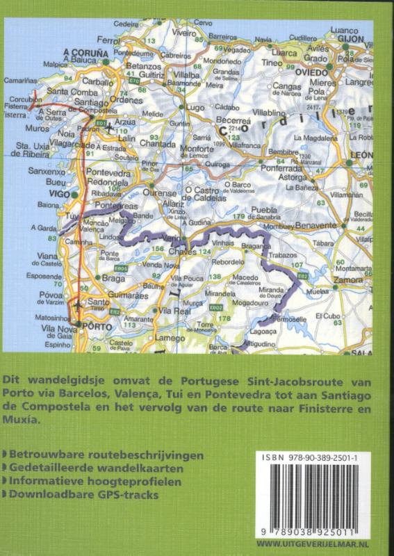 Caminho Português / Rother Wandelgidsen achterkant