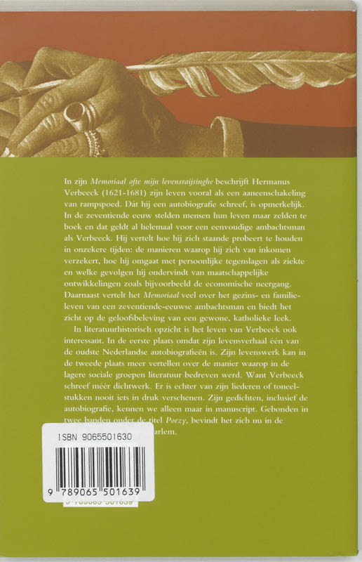 Memoriaal ofte mijn levensraijsinghe / Egodocumenten / 16 Memoriaal ofte mijn levensraijsinghe / Egodocumenten / 16 achterkant