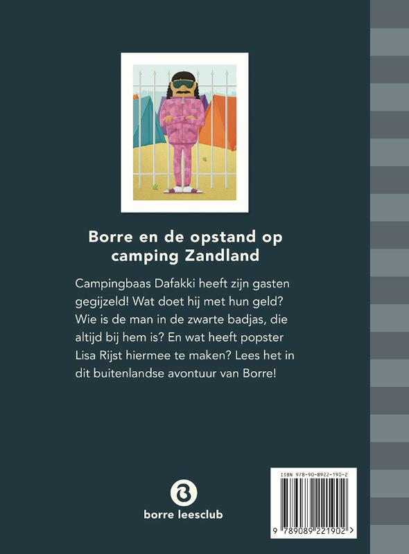 De Gestreepte Boekjes  -   Borre en de opstand op camping Zandland achterkant