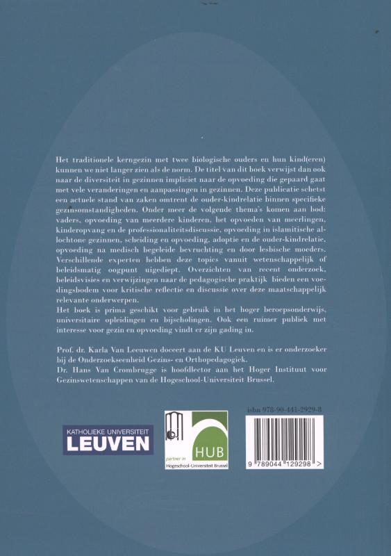 Gezinnen in soorten achterkant
