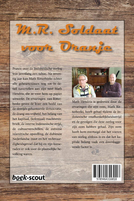 M.R. Soldaat voor Oranje achterkant